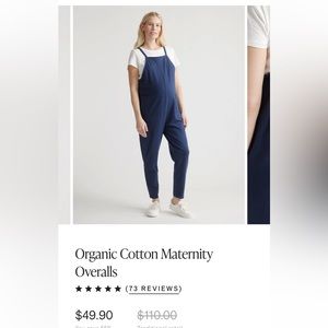 Organic Cotton Maternity Overalls size Large